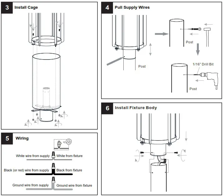 QUOIZEL HAZ9009EK Hazel 1 Light Earth Black Outdoor Post Lantern - INSTALLATION 2