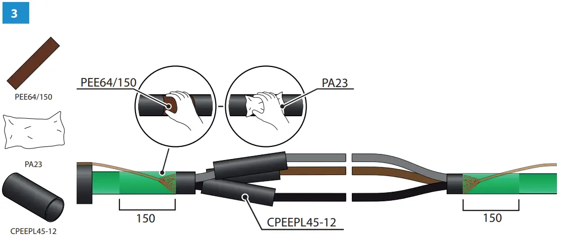 ENSTO SJKDS3X150 Heat Shrink Joint - fig 9