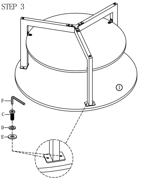Kahomvis NKZ-1338 Round Cocktail Table - fig 5