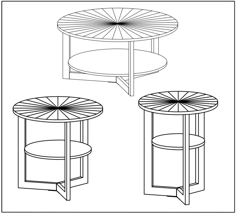Kahomvis NKZ-1338 Round Cocktail Table - fig