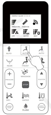 WOODBRIDGE BID 01 Remote Control - Set automatic Front cleaning function