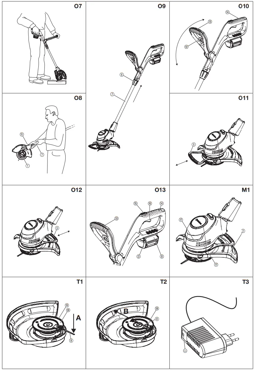 GARDENA 9876 EasyCut Li 18 23 Cordless Grass Trimmer - fig 1