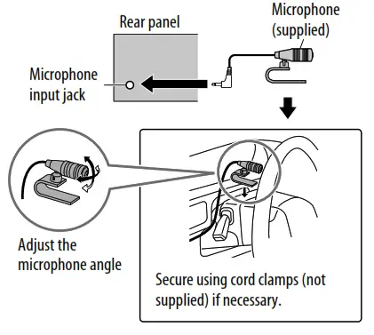 KENWOOD KMM-BT34, KMM-302BT, KMR-M308BTE Digital Media Receiver - maicrophone