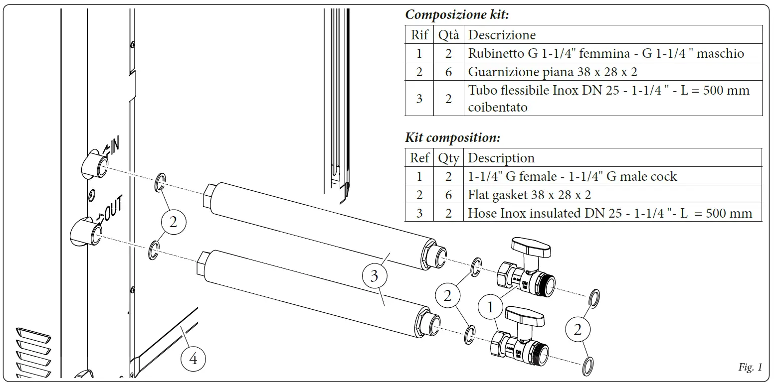 IMMERGAS COD.3.032846 Cut-Off Cocks Kit 1