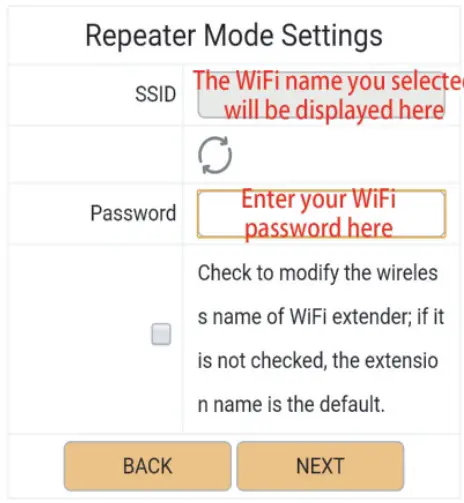 Repeater Mode Settings