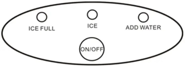 SHEFFIELD Premium Benchtop Ice Maker - Control Panel