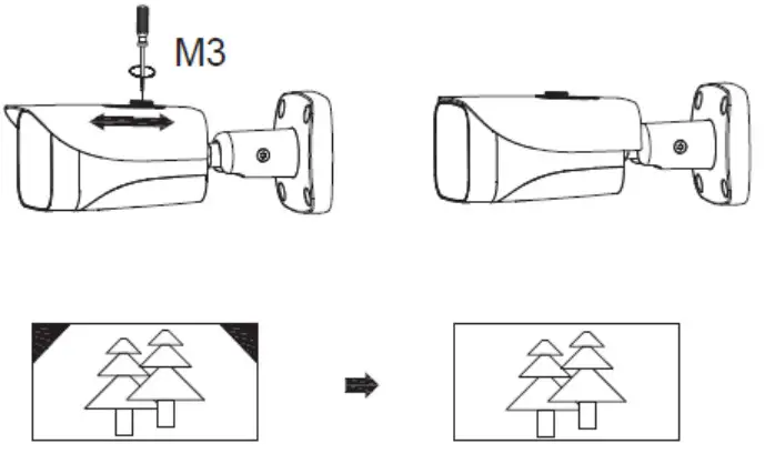 dahua HD IR Mini Bullet Network Camera - Adjusting Sunshield