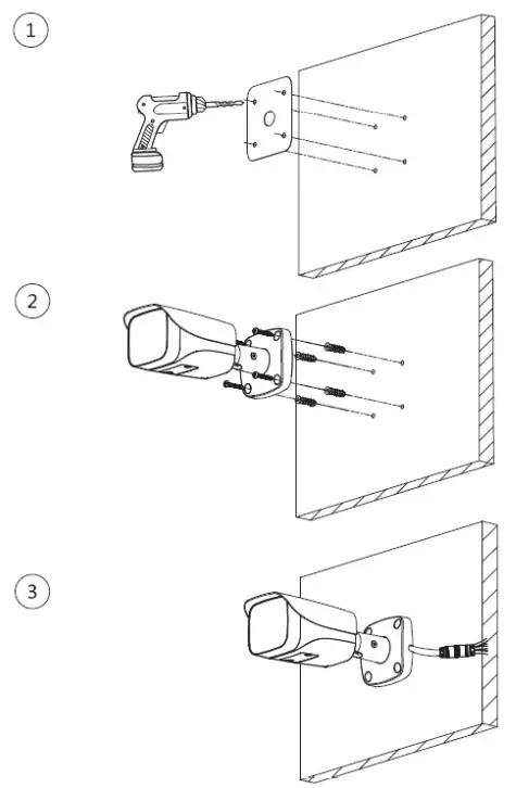 dahua HD IR Mini Bullet Network Camera - Cable going1