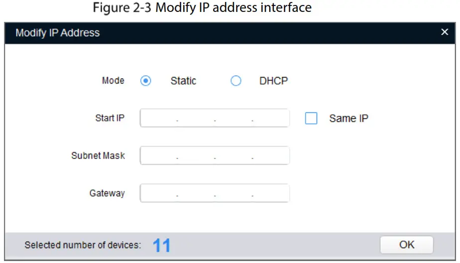 dahua HD IR Mini Bullet Network Camera - address interface