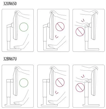 LG LED Monitor applies LCD screen with LED backlights - Adjusting the Angle