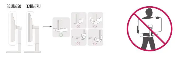 LG LED Monitor applies LCD screen with LED backlights - Moving and Lifting the Monitor