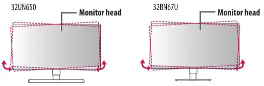 LG LED Monitor applies LCD screen with LED backlights - the monitor head can be slightly rotated up or down