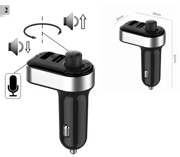 gembird 3-In-1 Bluetooth Carkit With FM-Radio - 3