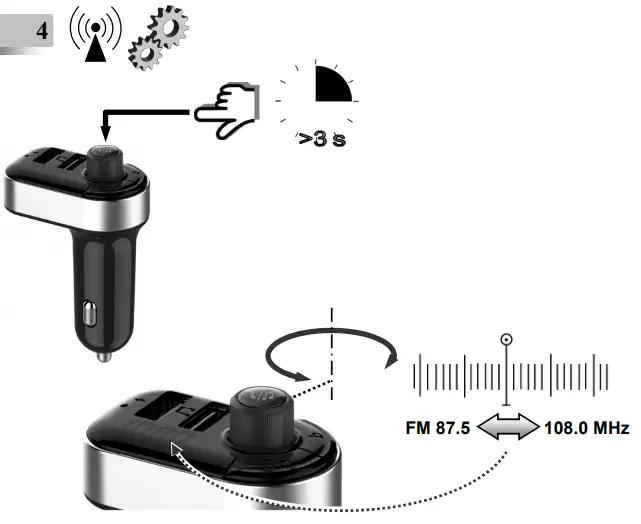 gembird 3-In-1 Bluetooth Carkit With FM-Radio -5