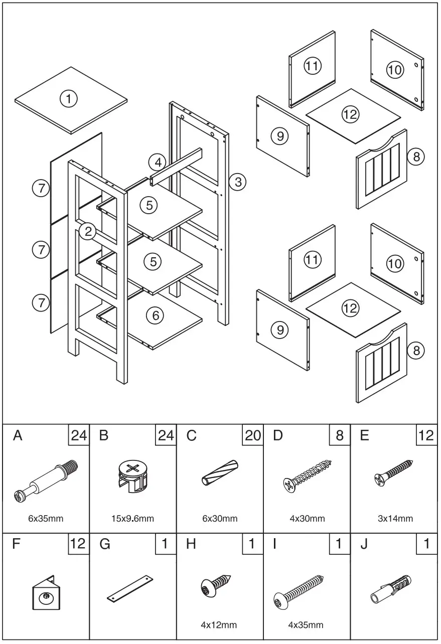 COSTWAY HW66818WH Bathroom Floor Cabinet - Figure 1