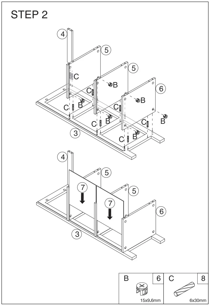 COSTWAY HW66818WH Bathroom Floor Cabinet - Figure 3