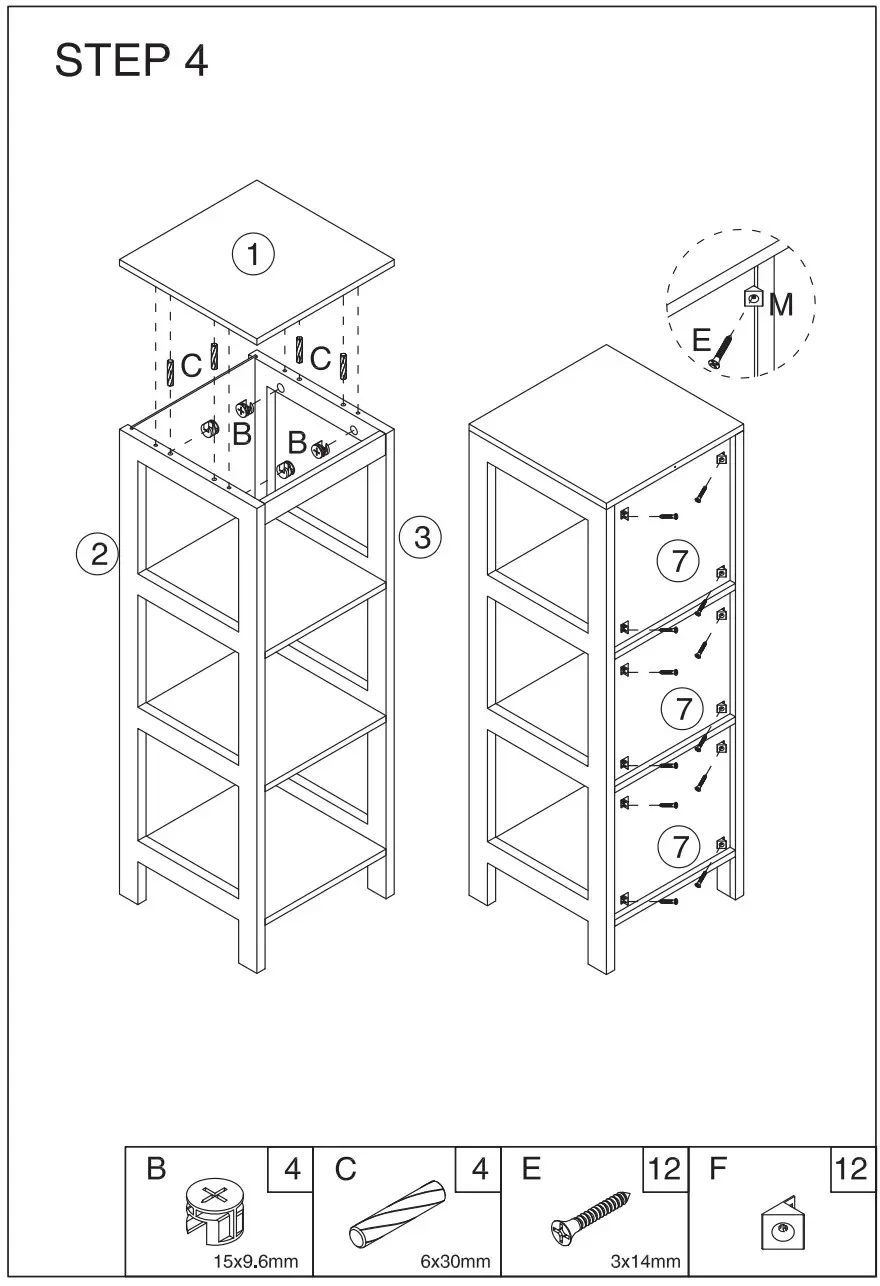 COSTWAY HW66818WH Bathroom Floor Cabinet - Figure 5