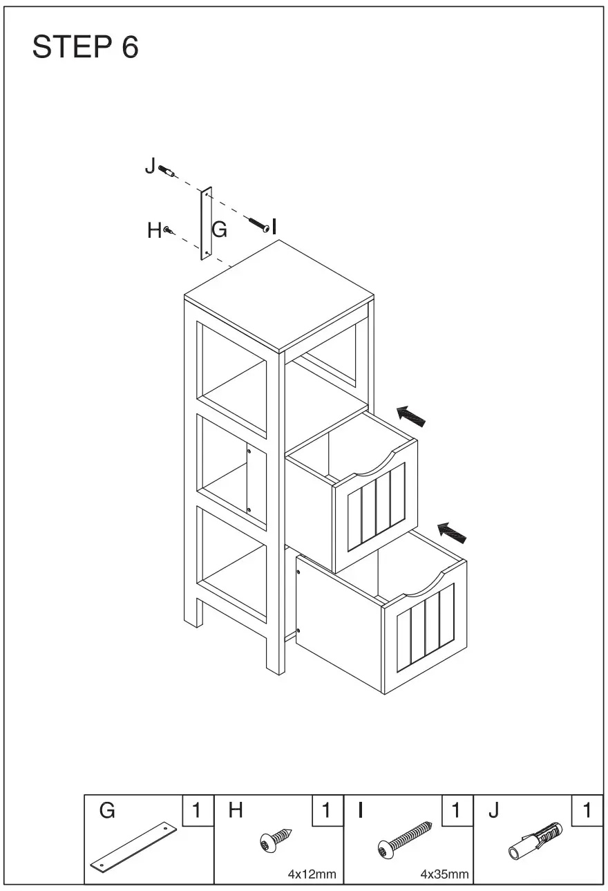 COSTWAY HW66818WH Bathroom Floor Cabinet - Figure 7