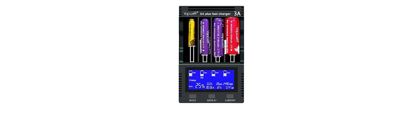 Vapcell S4 Plus Universal Battery Charger User Manual
