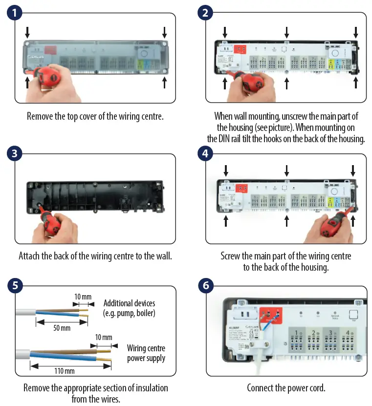 SALUS KL08RF ZigBee Network Wireless Wiring Centre 17