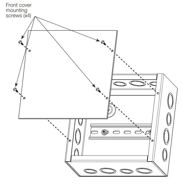 LUTRON Rough-In DIN Panel LUT-8X8-ENC -fig1