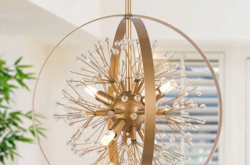 Uolfin 4978186 4-light Matte Gold Contemporary Cage Chandelier Instruction Manual