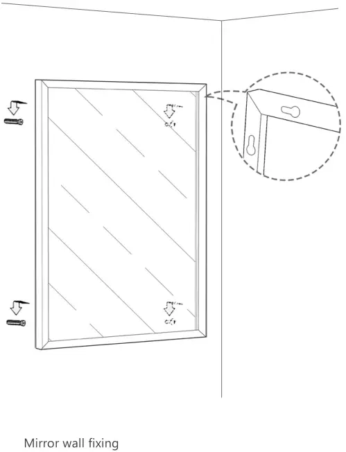 Mirror wall fixing