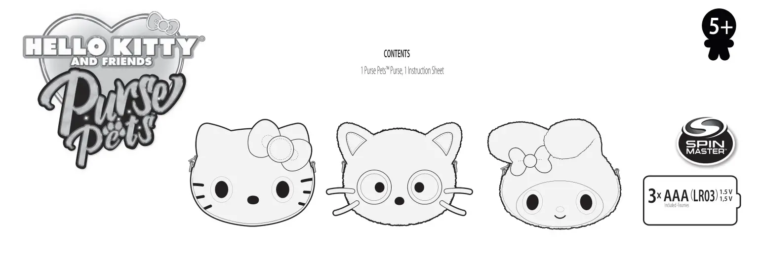 HELLO KITTY 6065145 Purse Pets Sanrio User Manual