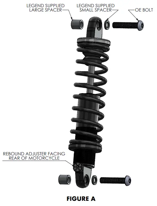 LEGEND P3006 REVO Suspension Revo-A Coil Shocks For Harley Sportster - Fig 2