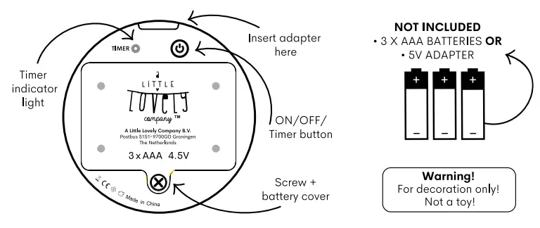 LITTLE LOVELY Company Night Lamp Children Polar Bear-
