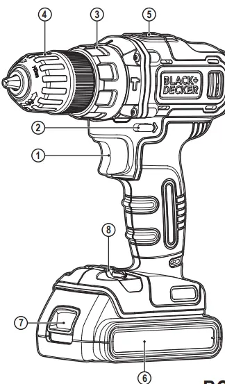 BLACK DECKER BCD700S 18V Cordless Combi Drill 1