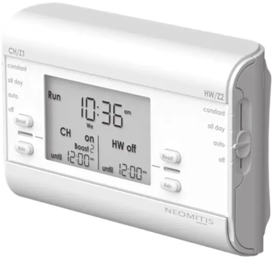 NEOMITIS PRG7 RF 7 Day Two Channel Programmer with RF Room Thermostat - OVERVIEW 1