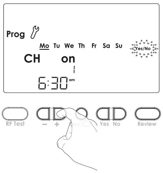 NEOMITIS PRG7 RF 7 Day Two Channel Programmer with RF Room Thermostat - PROGRAMMING 3