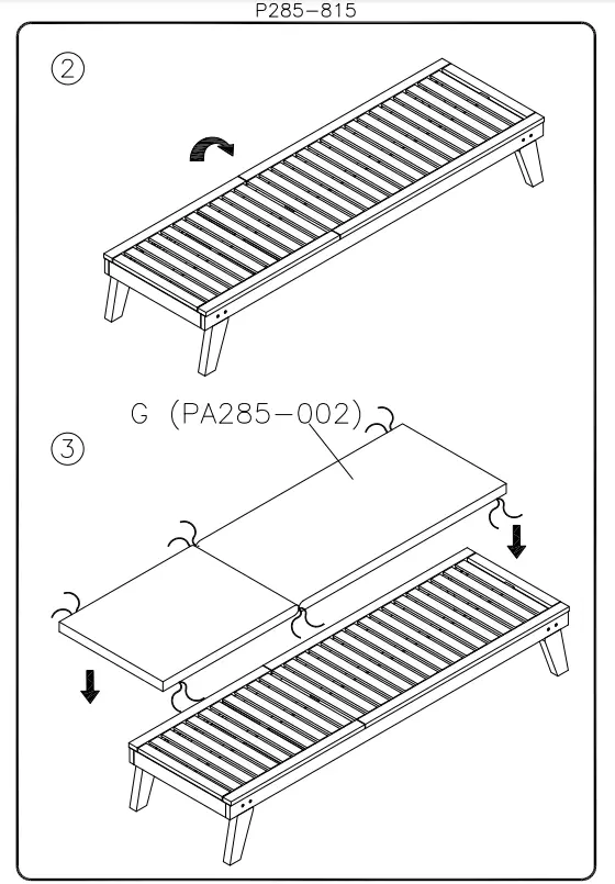 ASHLEY P285815 Cushioned Chaise Lounge - fig 1