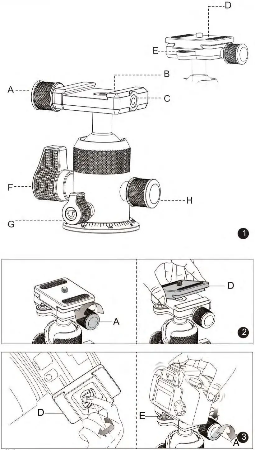 VANGUARD Alta BH 250 Multi action Ball Head - FIGURE 1
