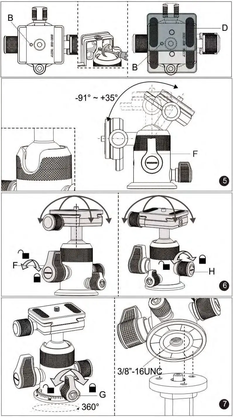 VANGUARD Alta BH 250 Multi action Ball Head - FIGURE 2