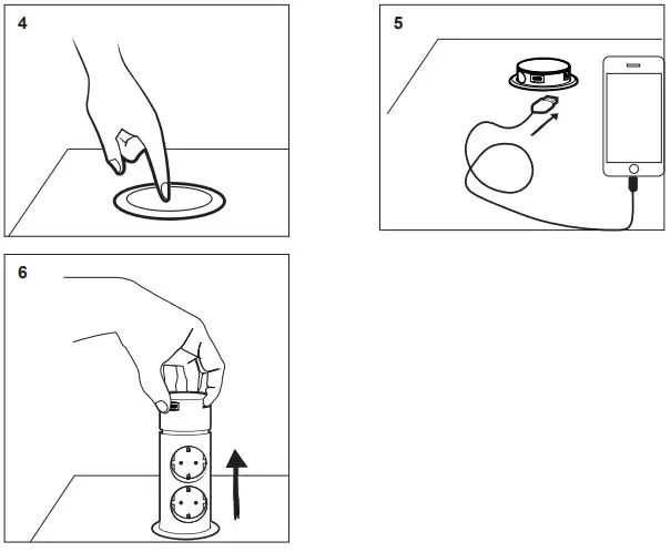 sygonix 2498552 Retractable Socket Tower-FIG5