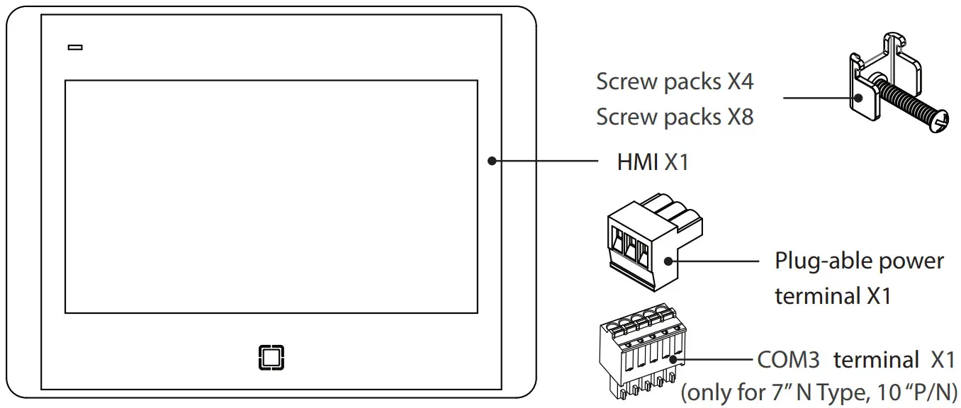NOVAKON N07 HMI Intelligent IIoT Gateway - Installation Parts