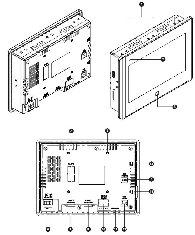 NOVAKON N07 HMI Intelligent IIoT Gateway - Instructional Diagram