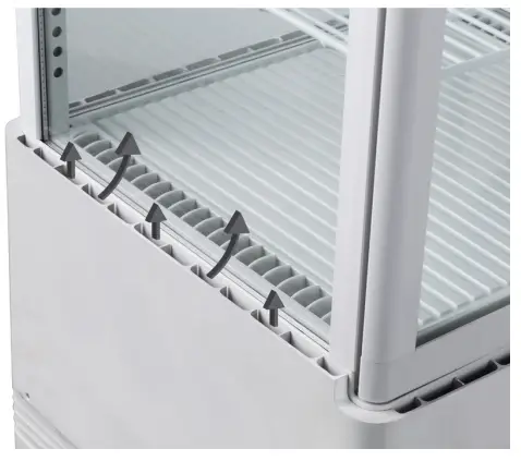 Arktic 233269 4 Shelves Refrigerated Display Cabinet -remove