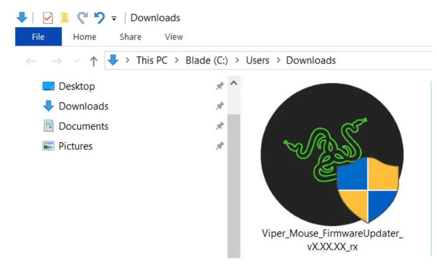 Razer Viper Firmware Updater -