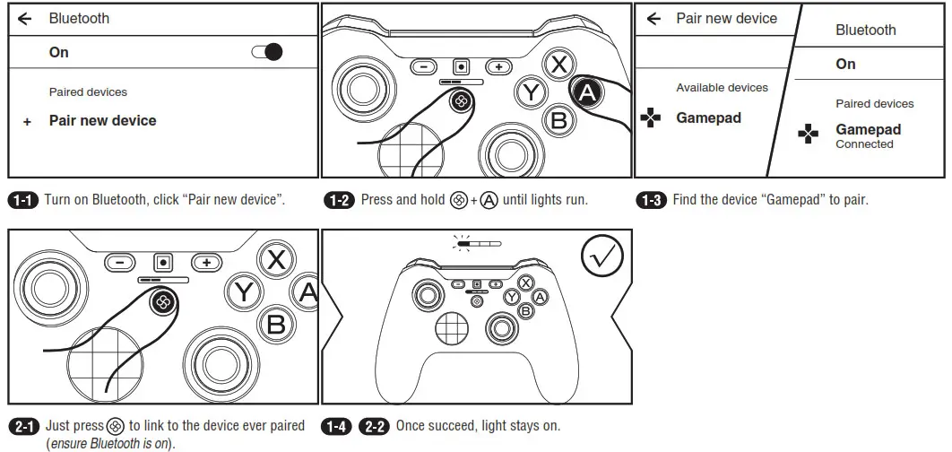 sunwaytek H510 Wireless Mechanical Gaming- Connect to Android