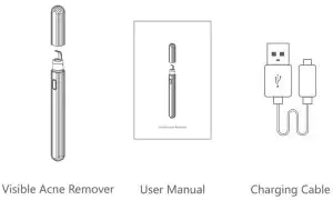 Shenzhen Dianzhui Culture Technology DZ2103 Visible Acne Remover - PACKAGE LIST