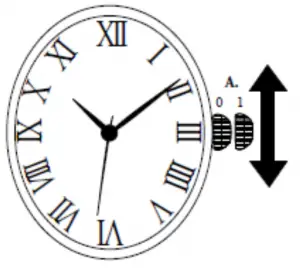 a close up of a clock