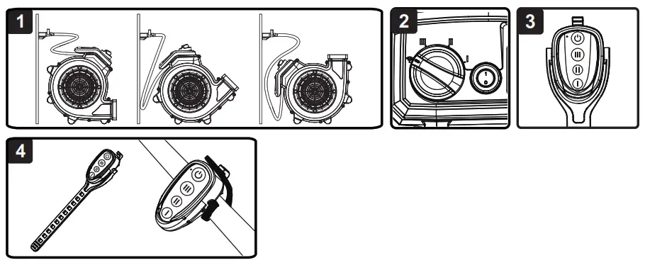 Vacmaster AM201R Portable Air Mover with Remote Control - OPERATION 1