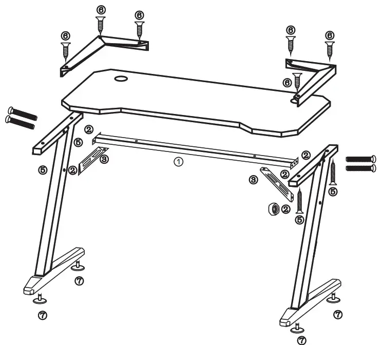 jaycar XC4314 Gaming Desk with RGB LEDs- Parts List 2