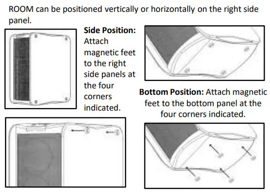 airkave AHD01 Room Air Sanitizer Instruction Manual - MAGNETIC FEET