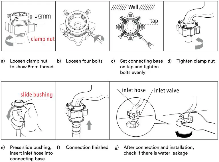 SOLT Washing Machine - Connection between ordinary tap and inlet hose