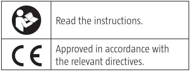 MEEC TOOLS 012149 3T 130-465 mm Garage Jack Instruction Manual - Symbols