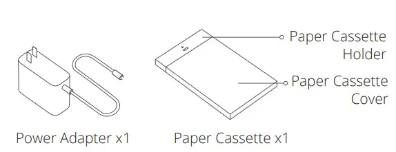 Amber M100 4x6 Inch Photo Printer - Accessory List